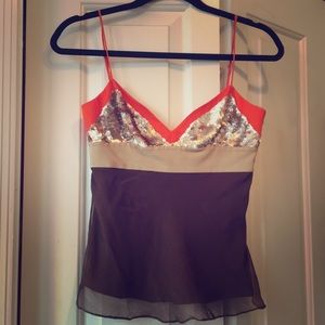 BCBG MaxAzria dressy top with sequin details